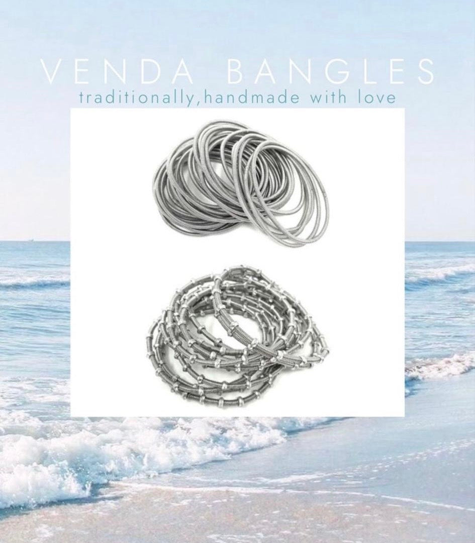 Combo of 10 silver handmade bangles